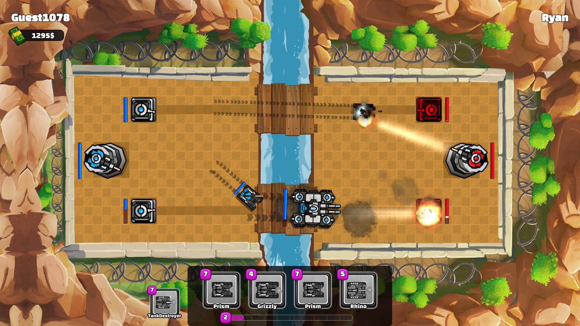 Screenshot 3 - gameplay of Clash of Tanks